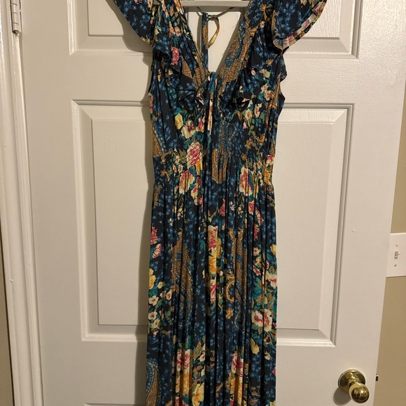 O'Neill Dresses & Skirts - O'Neill Floral Maxi Dress in Blue and Yellow